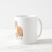 Happy Cartoon Rough Collie Kaffeetasse (VorderseiteRechts)