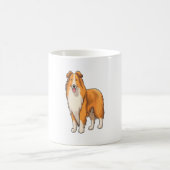 Happy Cartoon Rough Collie Kaffeetasse (Mittel)