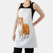 Happy Cartoon Rough Collie Schürze (InSitu)