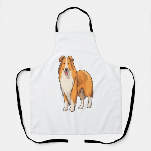 Happy Cartoon Rough Collie Schürze (Vorderseite)