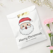 Happy Cartoon Santa Claus Kopf auf blau und Text Geschenktütchen (Versiegelt)