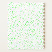 Happy Cartoon Snake Bright Green auf Punkten Planer (Rückseite)