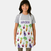 Happy Cartoon Vegetables Personalised Schürze (Insitu)