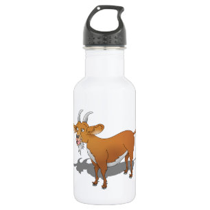 Happy Cartoon Ziege Edelstahlflasche