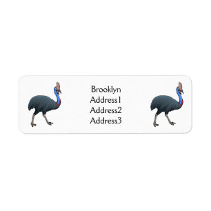 Happy Cassowary Vogel Cartoon Illustration