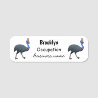 Happy Cassowary Vogel Cartoon Illustration