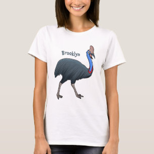 Happy Cassowary Vogel Cartoon Illustration T-Shirt