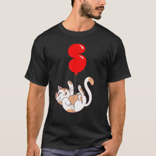 Happy Cat 5. Geburtstag Kinder Ballon Party T-Shirt