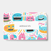 Happy Cat and Monster Gesichter Ausweis (Rückseite)