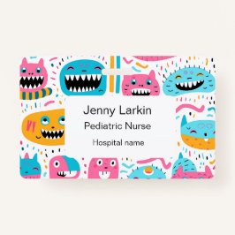 Happy Cat and Monster Gesichter Ausweis