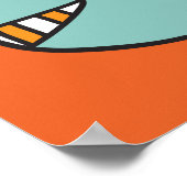 Happy Cat benutzerdefiniertes Farbposter Poster (Ecke)