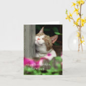 Happy Cat Birthday Card Karte (Gelbe Blume)