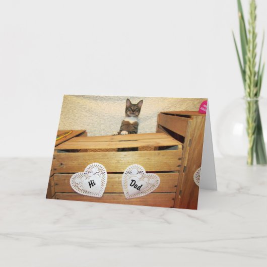 Happy Cat Daddy's Day - Vatertag Karte (Vorderseite)