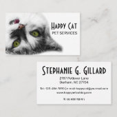 Happy Cat elegant, einzigartig anpassbar Visitenkarte (Vorne/Hinten)