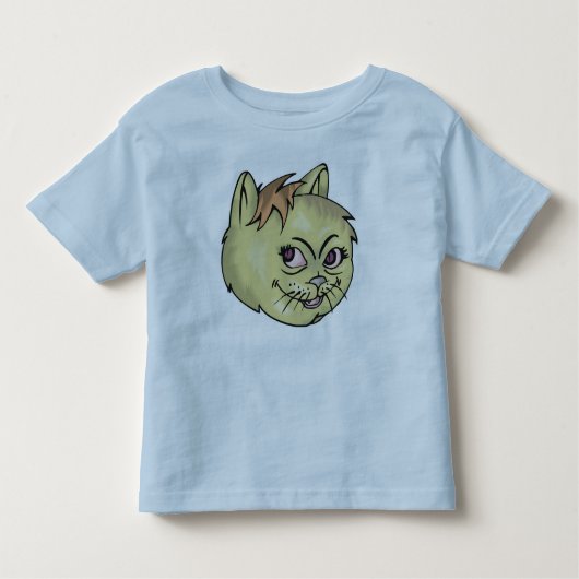 Happy Cat Face Kleinkind T-shirt (Vorderseite)