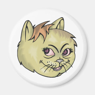 Happy Cat Face Magnet