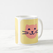 Happy Cat Face Tasse (VorderseiteRechts)