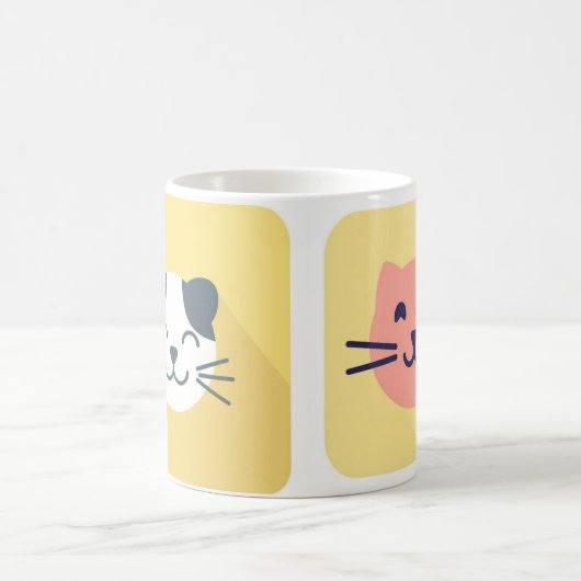 Happy Cat Face Tasse (Mittel)