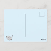 Happy Cat Father's Day Gift Daddy Postcard Postkarte (Rückseite)