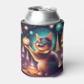 Happy Cat feiert Weihnachten ، Cooler Dosenkühler (Kanne Vorderseite)