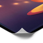 Happy Cat feiert Weihnachten ، Tulxedo Katzenplaka Poster (Ecke)