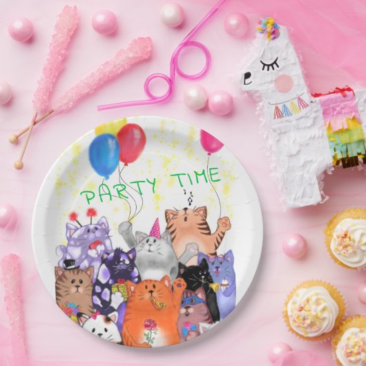 Happy Cat Funny Party Paper Teller - Ihr Text (Party)