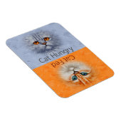 Happy Cat Gefüttert Sad Cat Hunger Magnet (Rechte Seite)