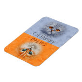 Happy Cat Gefüttert Sad Cat Hunger Magnet (Linke Seite)