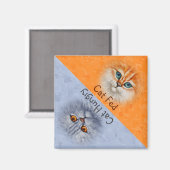 Happy Cat Gefüttert Sad Cat Hunger Magnet (Vorderseite/Rückseite)