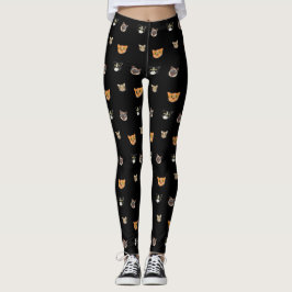 Happy Cat Heads - Muster Leggings