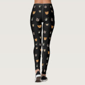 Happy Cat Heads - Muster Leggings (Rückseite)