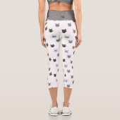 Happy Cat Heads Redux Capri Leggings (Rückseite)