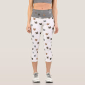Happy Cat Heads Redux Capri Leggings (Vorderseite)