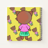 Happy Cat in Bright Dress with Hübsch Hearts Notizblock (Rückseite)