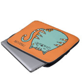 Happy Cat individuelle Name & Color Notebook Ärmel Laptopschutzhülle (Vorne Knopf)