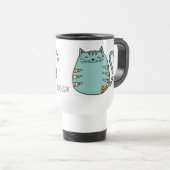 Happy Cat individuelle Name Tasse (VorderseiteRechts)