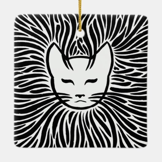 Happy Cat Keramikornament (Rückseite)