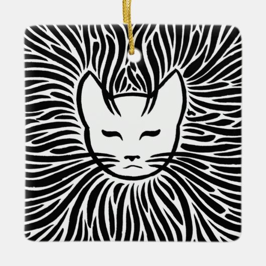 Happy Cat Keramikornament (Vorderseite)