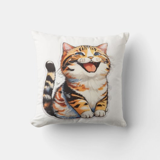 Happy Cat Kissen (Vorderseite)