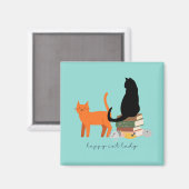 Happy Cat Lady Magnet (Vorderseite/Rückseite)