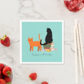 Happy Cat Lady Serviette (Beispiel)
