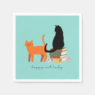 Happy Cat Lady Serviette