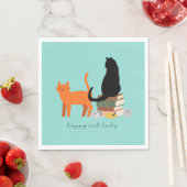 Happy Cat Lady Serviette (Beispiel)