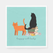 Happy Cat Lady Serviette (Vorderseite)