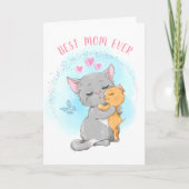 Happy Cat Mutter Postkarte Bestes Mama Geschenk Mu (Vorderseite)