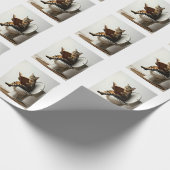 Happy Cat: Niedliches Kitten-Design für Katzen-Lie Geschenkpapier (Ecke)