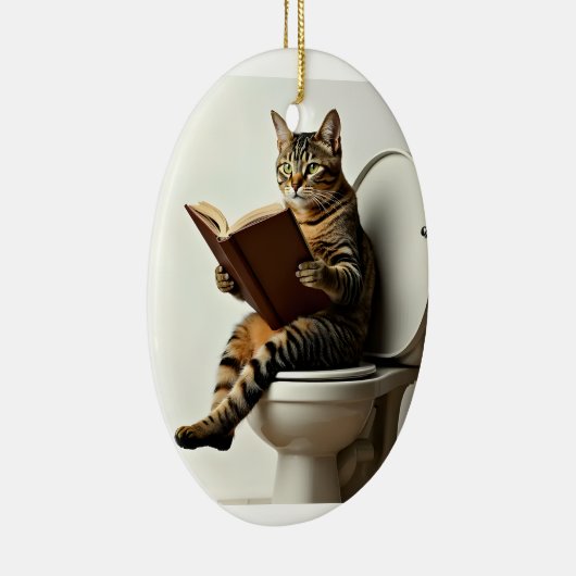 Happy Cat: Niedliches Kitten-Design für Katzen-Lie Keramik Ornament (Rechts)