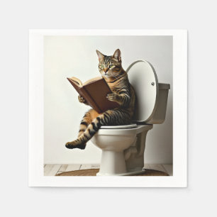 Happy Cat: Niedliches Kitten-Design für Katzen-Lie Serviette