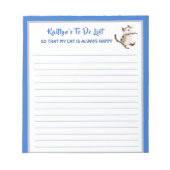 Happy Cat oder Foto Personalisiert zu tun Planer Notizblock (Vorderseite)