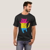 Happy Cat Pansexual Flag T-Shirt (Vorne ganz)